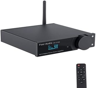 Fosi Audio DA2120A Amplificatore DAC HiFi, 2.1CH CS8422 aptX-HD Amplificatore HiFi Stereo Bluetooth 5.0, 24Bit 192kHz 100W Klass-D 50W x 2 Amplificatore per altoparlanti e subwoofer, incl. telecomando