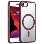 Zapcase Back Case Cover for iPhone 7 / iPhone 8 / iPhone SE 2020 | Compatible for iPhone 7 / iPhone 8 / iPhone SE 2020 Back Case Cover | Scratch-Resistant Back Case Cover | Wine Red