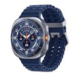 Samsung Galaxy Watch Ultra Smartwatch - 2025 Version, 47mm, Titanium Blue, LTE (CAD Version & Warranty) - Durable Titanium Casing, Cushion Design, Quick Button, AI-Powered Health Monitoring