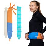YUYU Hot and Cold Relief Bottle Bundle | Long Wearable Hot Water Bottle with Strap | Natural Rubber Heat or Cold Therapy Wrap for Back Neck and Shoulder Pain | Cover Included