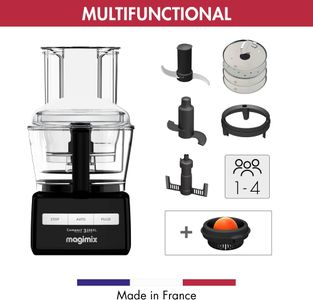 Magimix 3200XL Food Processor – Black, Compact Kitchen Appliance