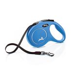 Flexi Original Retractable, Dog Leash, New Classic Tape Leash, 5m/16 ft., Medium, up to 25 kg, Suitable for Golden Retriever, Labrador, Rottweiler, Husky, Blue