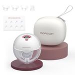 Momcozy M5 Hands Free Breast Pump, Wearable Pump of Baby Mouth Double-Sealed Flange with 3 Modes & 9 Levels, Electric & Portable Pump, 1 Count, Red