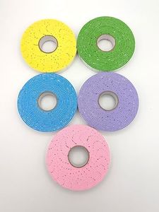 Jessi Crafter, Eva Foam pre Cut Tape Rolls, Double Side Adhesive (Light Blue Green and Purple, Yellow and Pink)