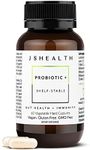 JSHealth Vitamins Gut Health and Immunity Formula | Probiotics for Women and Men | Shelf Stable Probiotic Supplement for Digestive Health and Immune Support (60)