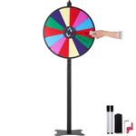 VEVOR 24 inch Spinning Prize Wheel, 14 Slots Spinning Wheel, Roulette Wheel with a Dry Erase and 2 Markers, Tabletop or Floor Standing Win Fortune Spin Games in Party Pub Trade Show Carnival