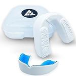 Moldable Adult Contact Sports Mouth Guard w/Vented Case | Breathable Custom Fit Mouthpiece for Men & Women | Boil and Bite Mouthguard for MMA, Boxing, Jiu Jitsu, Wrestling, Grappling, Hockey & Sports