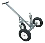 Tow Tuff Adjustable Solid Steel Heavy Duty 800 Pound Capacity Portable Trailer Dolly with 8 Inch Swivel Caster and 12 Inch Flat Free Tires, Gray