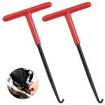 2Pcs Exhaust Spring Hook Puller Tool Spring Puller T-Shaped Brake Spring Hook Vehicle Springs Removal and Installation T Handle Exhaust Pipe Puller Tool Pull Spring Hook for Motorcycle Car