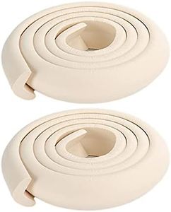 TopHomer Edge and Corner Protector, 4M L Shape Baby DIY Proofing Guard Coverage Safety Bumper Corners for Child Safety, Furniture Protect (Beige) 2Roll