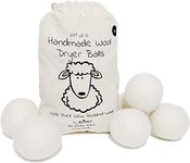 Wool Dryer Balls XL 6-Pack - 100% Pure New Zealand Wool, Ecoigy Natural Fabric Softener, Reduces Wrinkles & Drying Time, Ideal for Essential Oils, Dryer Sheets Alternative,Dryer Balls Laundry Reusable