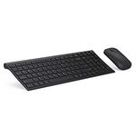 Bluetooth Multi-Device Keyboard - Seenda Rechargeable Ultra Slim Silent Wireless Keyboard for IOS, Android and Windows Devices - Black
