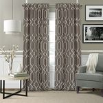 Elrene Home Fashions Devin Window Curtain Panel, Taupe, 52" W x 84" L