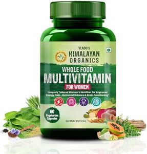 Vlado's Himalayan Organics Whole Food Multivitamin For Women With Vitamin B1, B2, B3, B5, B6, B7, B9, B12, C, D, E, Calcium, Magnesium, Zinc | Smooth Digestion | Good For Brain & Bone Health | Boost Energy - 60 Veg Capsules