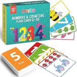 Merka Flash Cards for Toddlers 2-4 Years Number Flash Cards 0-50 Counting Kindergarten Workbooks Learn to Count Cards Math Flashcards Preschool Workbook