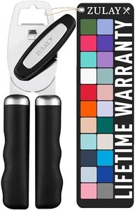 Zulay Kitchen Manual Can Opener with Bottle Opener & Turn Knob - Black