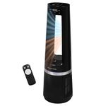 Russell Hobbs Quiet Bladeless Tower Fan & Heater with 12 Speed Settings, Air Purifying, LED Display & Remote Control, 12-Hour Timer and Oscillating Feature in Black, RHBLDL25B