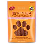 Pet Munchies Chicken and Sweet Potato Dog Treats, Healthy Grain Free Dental Sticks with Natural Real Meat 90g (Pack of 8)