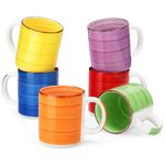 vancasso Bonita Mugs Set of 6, 480ml Stoneware Coffee Cup and Mug, Large Mugs for Hot Drinks, Microwave & Dishwasher Safe Tea Cups, Warm Color