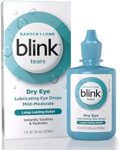 BLINK Tears Lubricating Eye Drops, Moisturizing & Soothing for Mild to Moderate Dry Eyes, with Hyaluronate, Reduces Discomfort, Long-Lasting Hydration, Soothes & Moisturizes, 1 Fl Oz