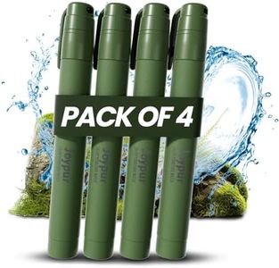 Camping Water Filtration Straw,Personal Water Filter Survival for Backup Filtration,Hiking,Travel - Emergency Portable Gear,4 Pack