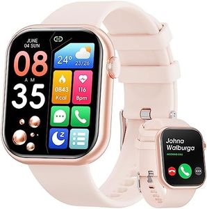 2023 Smartwatch Uomo Donna, 1,85'' Schermo Orologio Smartwatch con Chiamata Bluetooth e Risposta Vivavoce, Smart Watch con Contapassi, Cardiofrequenzimetro da Polso, Orologio Fitness per Android iOS