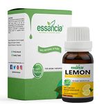 essancia - NATURALLY IN EVERY DROP Lemon Essential Oil For Face, Skin Whitening & Lightening, Nails, Diffuser & Aromatherapy. 100% Natural, Undiluted, Pure & Therapeutic Grade Essential Oil (15Ml)