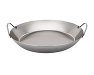 Matfer Bourgeat 062052 Black Steel Paella Pan, 15-3/4 In. Diameter