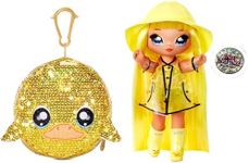 Na! Na! Na! Surprise 2-in-1 Fashion Doll and Sparkly Sequined Purse Sparkle Series – Daria Duckie, 7.5" Raincoat Doll