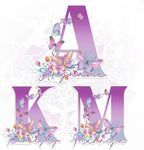 Custom Initial Name Personalized Butterflies Flower Stickers Vinyl Waterproof Stickers Funny Decals Waterproof Vinyl Sticker for Water Bottle Tumbler Phonecase Cars Gifts for Her Women Student Girls