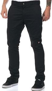 Dickies Men's Skinny Straight Double Knee Work Pant, Black, 36W x 34L