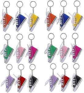 Sqxaldm 18 pezzi portachiavi scarpa auto scarpe portachiavi regalo regalo festa di compleanno souvenir per amici (9 colori)