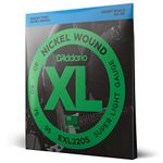 D'Addario EXL220S Nickel Wound Bass Guitar Strings, Super Light, 40-95, Short Scale