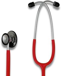 HCS Red Stethoscope, Classic Lightweight - Medical, Dual Head Stethoscopes for Nurses, Nursing School, Student Essentials, Work, Home - 22 inch Tubing