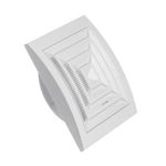 Ø 100mm / 4 inch Air Vent Cover - Ceiling Adjustable Ventilation Grille with Flyscreen - ABS Plastic White