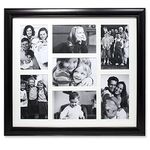 Lawrence Frames Seven Opening Collage Frame, 4 by 6-Inch, Black