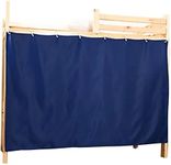 Teanea Bottom Bunk Bed Blackout Curtains Canopy Single Size Twin Size, 1 Panel, Navy