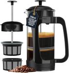 ESPRO Light P3 French Press Coffee Maker – Patented Double MicroFilter for Grit-Free Brew, High Heat Resistant thicker Borosilicate Glass Coffee press & Easy Clean Design – (32 oz)