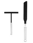 QWORK® 304 Stainless Steel Crepes Distributor and Spatula, Baking Tools for Pancakes, Crepes