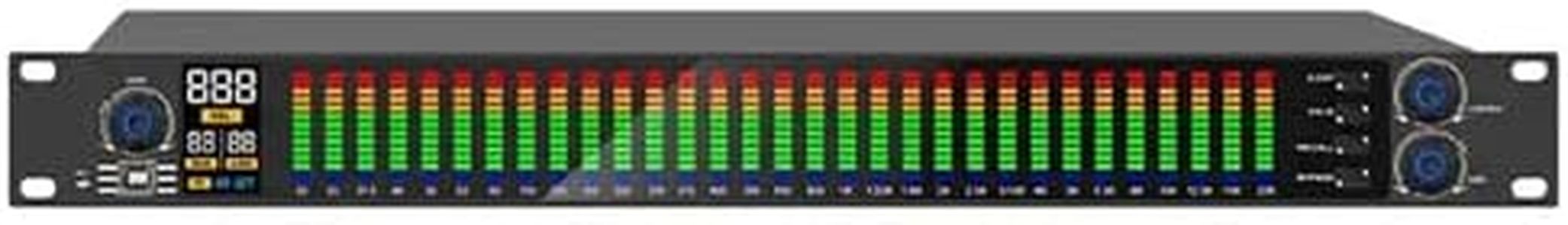 31-Band Stereo Graphic EQ, Equalizer Amplifier with Customize 10 Preset Results and Automatic Noise Reduction, Independent Signal Conditioning and PC Debugging