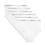 Hanes Boys' Comfort Flex Waistband Briefs Multiple Packs Available (Assorted/Colors May Vary), 6 Pack - White, L