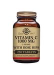 Solgar Vitamin C 1000 mg with Rose Hips Tablets - Pack of 250 - Supports Immunity - For Tiredness and Fatigue - Collagen Formation Support - Vegan