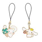 ONCRO® Frog Hello Kitty | Melody Doll | Cinnamoroll Dog | Astronaut Space ship | Panda | Deer Rabbit Pendant Phone Charms cute for girls hanging Keychain necklace bracelet (White Cinnmorll ice CRM)