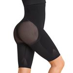 Leonisa Invisible High Waisted Shapewear Butt Lifter Short - Body Shaper for Women Tummy Control Bodysuit Black