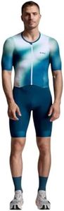 2XU Men's Aero Hex Sleeved Tri Suit (US, Alpha, Large, Regular, Regular, Standard, Jelly Mint/Majol)
