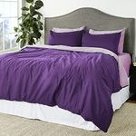 Tache Home Fashion 4-6 Pieces Reversible Duvet Set, DC46PC-PPF, Purple, Full