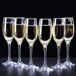 JSJPO 165 ml Wine Glasses, Lead-Free, Clear, Durable Glassware Set of (4)