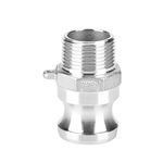 DEWIN Pressure Washer Quick Release Connector, DN20 3/4in F Type Pump Adapter Male Camlock Fitting with Male Pipe Threads, 316 Stainless Steel Adapter for Garden Hose Tap Connector