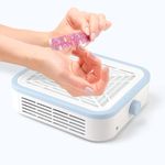 120W Brushless Rechargeable Nail Dust Collector Machine Nail Dust Cleaner with Powerful Suction Extractor Fan for Manicure, Professional Nail Filter for Nail Art, Home Salon Use