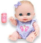 JC Toys Lil Cutesies All Vinyl Washable Doll Baby Doll, Blue Eyes Lulu